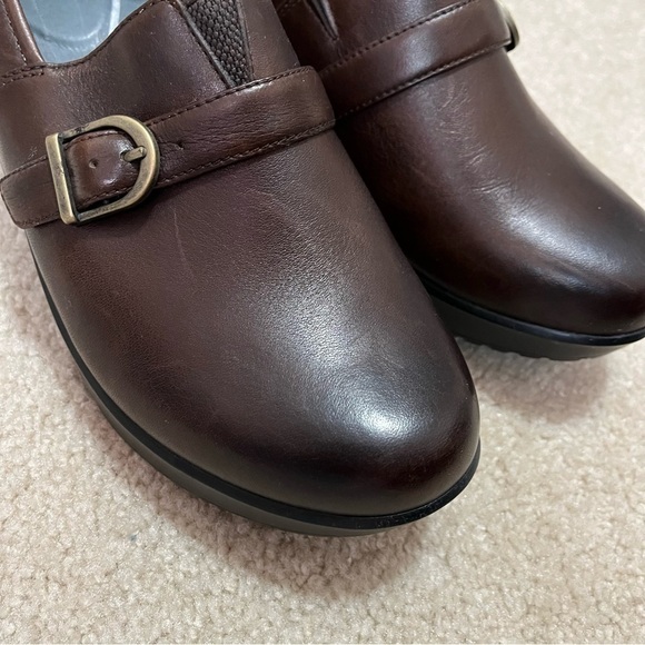 Dansko Brown Leather Slip On Nursing Medical Wedge Shoes - Picture 6 of 16